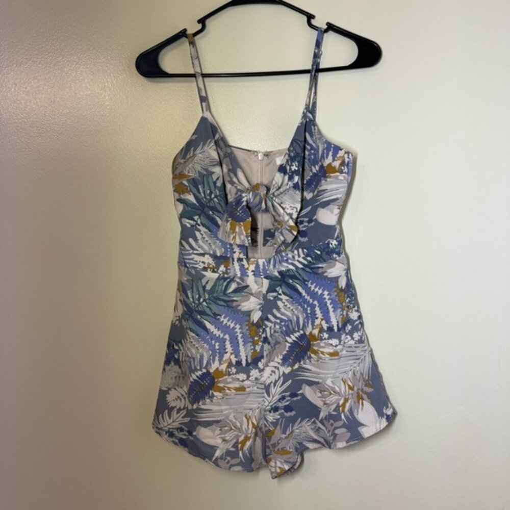 Honey Belle Tropical Print Keyhole Romper